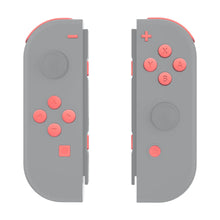 Load image into Gallery viewer, Custom Coral Pink Solid Replacement Button Kit for Nintendo Switch Joy-Con (JoyCon) Controllers