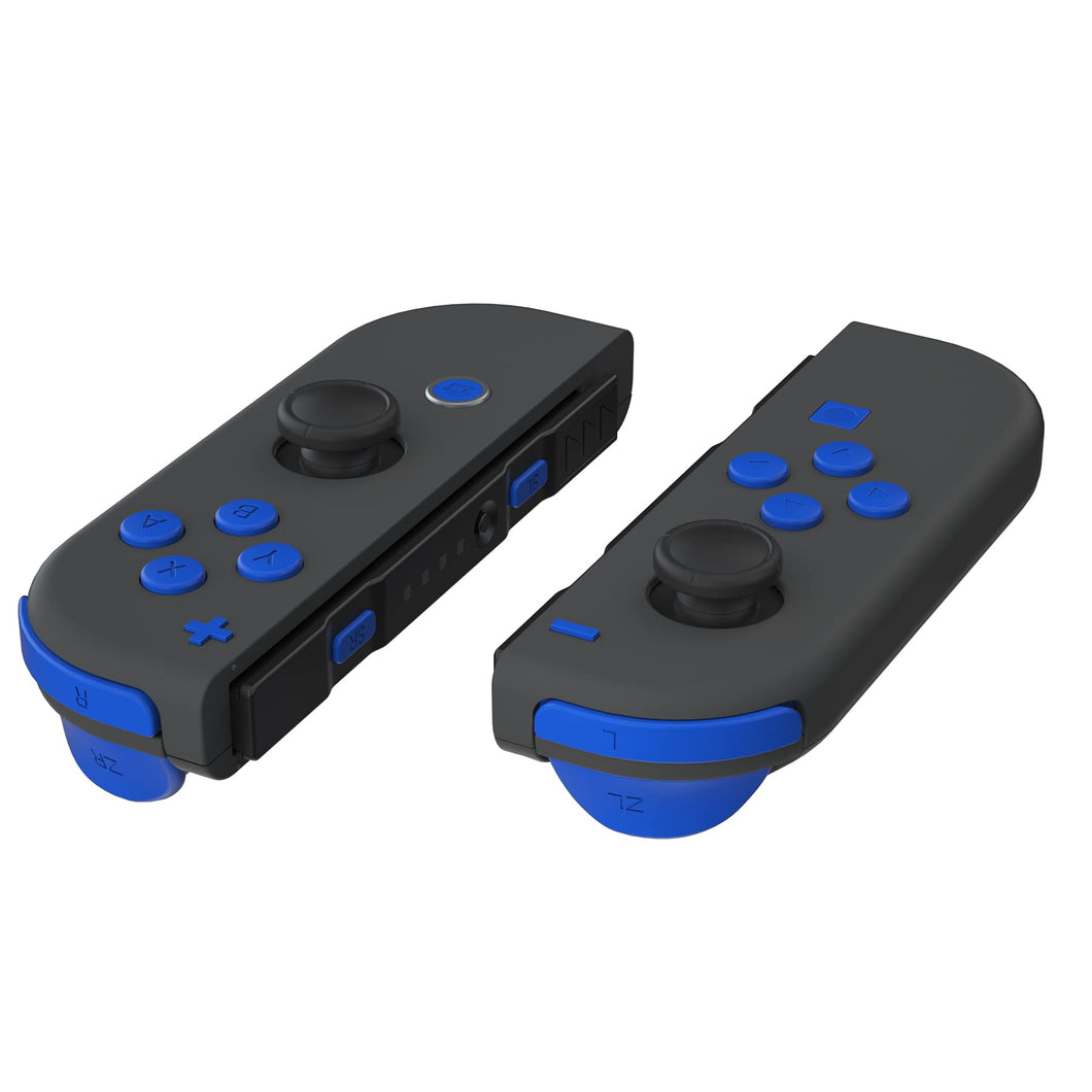 Custom Royal Blue Solid Replacement Button Kit for Nintendo Switch Joy-Con (JoyCon) Controllers