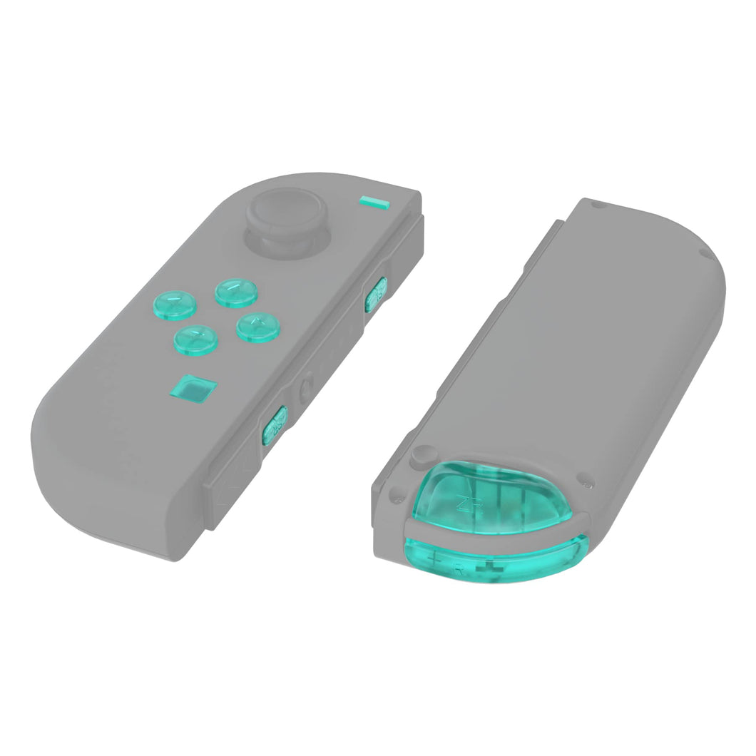 Custom Clear Teal Replacement Button Kit for Nintendo Switch Joy-Con (JoyCon) Controllers