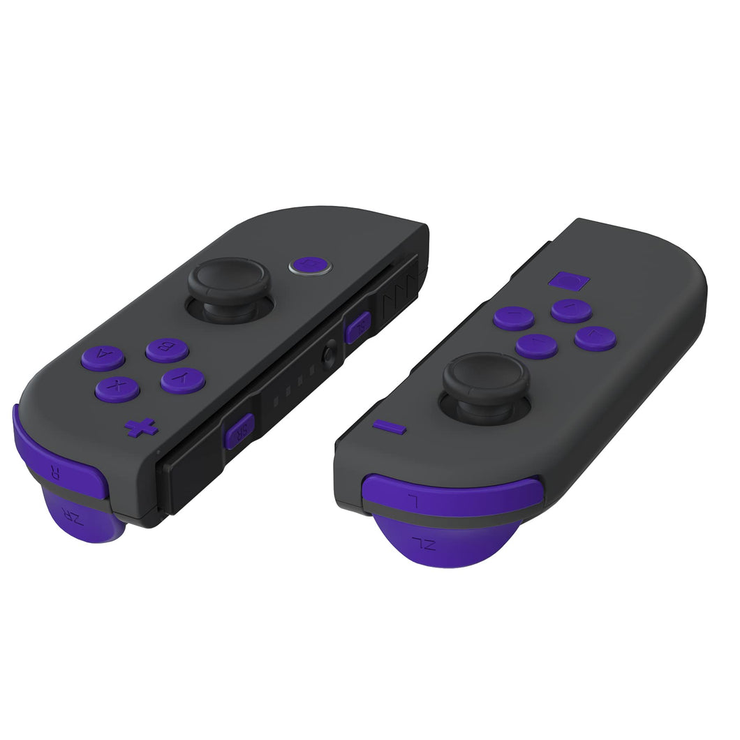 Custom Purple Solid Replacement Button Kit for Nintendo Switch Joy-Con (JoyCon) Controllers