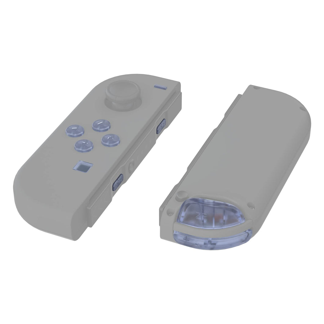 Custom Clear Ice Blue Replacement Button Kit for Nintendo Switch Joy-Con (JoyCon) Controllers