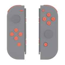 Load image into Gallery viewer, Custom Coral Orange Solid Replacement Button Kit for Nintendo Switch Joy-Con (JoyCon) Controllers
