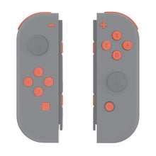 Load image into Gallery viewer, Custom Coral Orange Solid Replacement Button Kit for Nintendo Switch Joy-Con (JoyCon) Controllers