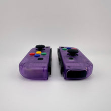 Load image into Gallery viewer, New Custom Nintendo Switch Joy-Con Controllers Clear Transparent Atomic Purple SNES Super Famicom