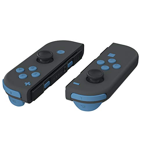 Custom Blue Solid Replacement Button Kit for Nintendo Switch Joy-Con (JoyCon) Controllers