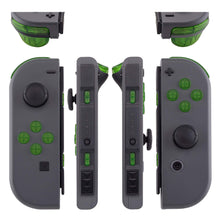 Load image into Gallery viewer, Custom Clear Green Replacement Button Kit for Nintendo Switch Joy-Con (JoyCon) Controllers