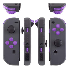 Load image into Gallery viewer, Custom Clear Purple Replacement Button Kit for Nintendo Switch Joy-Con (JoyCon) Controllers