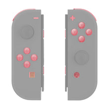 Load image into Gallery viewer, Custom Clear Pink Replacement Button Kit for Nintendo Switch Joy-Con (JoyCon) Controllers
