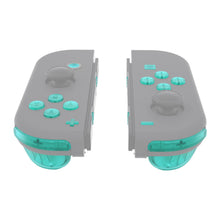 Load image into Gallery viewer, Custom Clear Teal Replacement Button Kit for Nintendo Switch Joy-Con (JoyCon) Controllers
