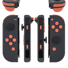 Load image into Gallery viewer, Custom Coral Orange Solid Replacement Button Kit for Nintendo Switch Joy-Con (JoyCon) Controllers

