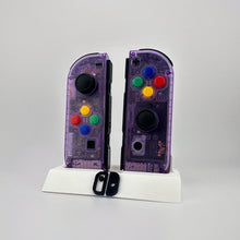 Load image into Gallery viewer, New Custom Nintendo Switch Joy-Con Controllers Clear Transparent Atomic Purple SNES Super Famicom
