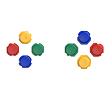 Load image into Gallery viewer, Nintendo Switch 2 Joy-Con Custom Rainbow Retro SNES/SFC Replacement Buttons
