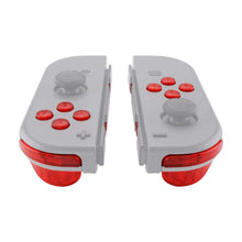 Load image into Gallery viewer, Custom Clear Red Replacement Button Kit for Nintendo Switch Joy-Con (JoyCon) Controllers
