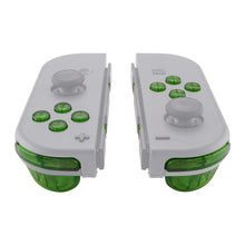 Load image into Gallery viewer, Custom Clear Green Replacement Button Kit for Nintendo Switch Joy-Con (JoyCon) Controllers
