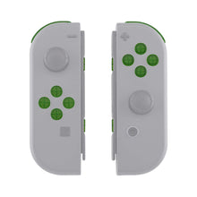 Load image into Gallery viewer, Custom Clear Green Replacement Button Kit for Nintendo Switch Joy-Con (JoyCon) Controllers
