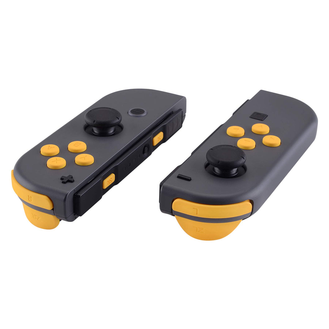 Custom Deep Yellow Solid Replacement Button Kit for Nintendo Switch Joy-Con (JoyCon) Controllers