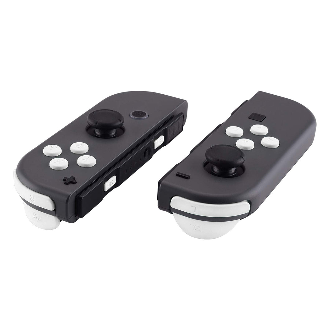 Custom White Solid Replacement Button Kit for Nintendo Switch Joy-Con (JoyCon) Controllers